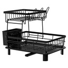 Kitchen Dish Cup Drying Rack Utensil Drainer Dryer Tray Cutlery Holder Organizer