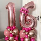 Rose Gold 1 Number Balloons 40 Inch Big 1 Balloon Numbers Rose Gold 1 Foil My   