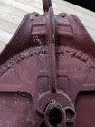 Antique Myers O k  H-299 Cast Iron Pulley - Vintage Industrial Barn Pulley  Red