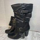New Style   Co  Women s Sachi Black Almond Toe Mid-calf Boots Size Us 9 M