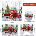 Christmas Shower Curtain For Bathroom Set christmas Decor 4 Pcs With Watercolor