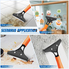 Heavy Duty Floor Scraper With Long Handle 4 Inch Razor Blade Scraper Tool Cleani