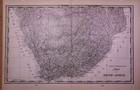 Antique 1904 Scenic Topographical Map Of South Africa