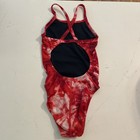 Youth Girls Nike Hydrastrong Red Tie Dye One Piece Swimsuit Size 24