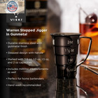 Gunmetal Stepped Jigger With Handle  4 Measurement Markings  Measuring Cup For C