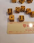 Lot Of 14 Vintage Butterscotch Bakelite Dice 8 Less Than 1 2  6 Larger Than 1 2 