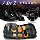 Polish Kit Shoe Cleaning Brushes Tools High Heeled Shine Boots Care Leather Case