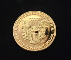 2006 Genuine 1 Oz  999 Fine Silver American Eagle Us Coin 24kt Gold Plated