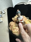 Antique Flapper Half Doll Pin Cushion Germany Porcelain  Art Deco
