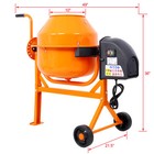 Portable Cement Mixer 3 Cu  Ft Electric Concrete Mixer Machine Mortar Stone Mix