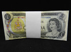 100 Pcs 1973  1 Dollar Bank Of Canada Banknotes Random Serial   F-ef Grade