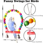 8 Pcs Parakeet Cockatiel Bird Toys  Hanging Bell Pet Cage Hammock Swing    