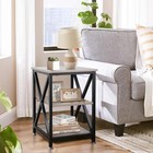 End Tables Living Room Set Of 2  16  D X 16  W X 24  H  Indoor End Tables Living