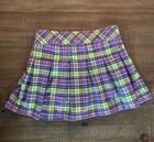 Cherokee Girls Plaid Pleated Skort  Multicolor  Button  Casual Y2k  M 7 8