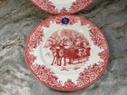 Santa s Sleigh Red Dinner Plates Set Of 6 Royal Stafford  New 