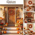 Fall Wreath 20 Inch Grapevine Harvest Front Door Decor   Handcrafted With A Natu