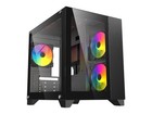 Diypc Argb-q3 Black Steel   Tempered Glass Micro Atx Tower Computer Case