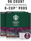 Starbucks K-cup Coffee Pods  Dark Roast french Roast For Keurig Brewers  96 Pods