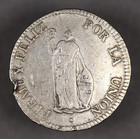 1826 Lima Jm Peru Silver 2 Reales
