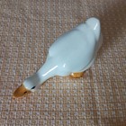 Vintage Ceramic Goose Figurine Bending Down 7 5  X 4 5  Grandma Core