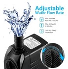 Outdoor Water Pump Adjustable Flow Rate Ultra Quiet Aquarium Pond Fish Tank 25w