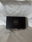 Bacardi Ron 8 A  os Domino Set - Metal Tiles In Wooden Box - Barware Collectible