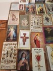 Lot Of 27 Vintage Holy Cards  Memorial  First Communion  Prayer  Saints Etc