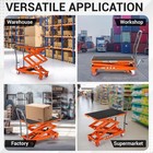 Hydraulic Lift Table Cart  770 Lbs Capacity 50 In Lifting Height