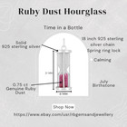 0 75ct Ruby Dust Hourglass 925 Sterling Silver Pendant For Women July Birthstone