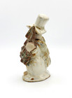 Ceramic Snowman Figurine - Winter  Christmas Decor Collectible - 5 5  Tall