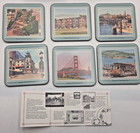 Vintage 90s Pimpernel Scenes Of San Francisco Coasters Set 6 Cork England Box
