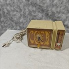 Vintage General Electric Model C3300a Clock Radio - Cream   Orange Decor
