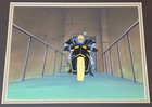 The Incredible Hulk Production Animation Cel Of Ghost Rider On Hand Painted Bg
