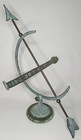 Vtg 1960s Rome Industries Equatorial Sundial Cast Brass Verdigris New Arrival