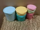 New Beautiful Tupperware Set Of 6 Cubix Round Containers Pastel Colors All Sizes