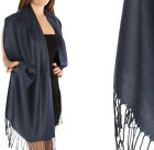 Fashion Solid Pashmina Silk Scarf Shawl Wrap  60 Colors Supper Soft