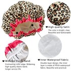 1 4pcs Waterproof Shower Caps For Women Reusable Elastic Bathing Hair Protection