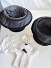 Kids Magic Tricks Magician Kit 2 Sets Velvet Top Hats  Cape  Wands  Rabbit  Card