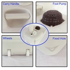 Portable Removable Outdoor Wash Basin White With Wheels Hdpe Material 5 Gal