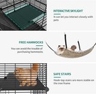 Cat Cage Indoor Cat Enclosures Cat Playpen Metal Kennel With Extra Large Hammock