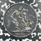 1893 Great Britain Victoria 1 Crown Lot jm2341 Large Silver 