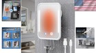 Fogless Shower Mirror With Light Rechargeable Battery Waterproof Bathroom Mirror