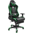 Ergonomic Gaming Chair Adjustable Footrest Racing Chair 360 Degree Swivel New