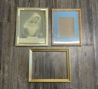 Vintage 10 X 13 Oak Wood Mixed Ornate Pastel Picture Frame Lot Shabby Chic