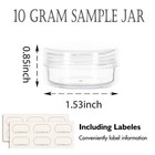 10 Gram Sample Containers With Lids  10pcs Clear 10g-10 Count  Full 