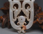 Chinese Nephrite Hand Carved Jewelry Dragon Phoenix Figurine Carving Figure