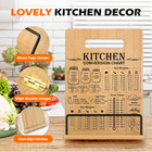 Bamboo Cookbook Stand For Kitchen Counter  Recipe Book Holder With Measurement C