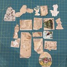 Vintage Victorian Die Cuts Scrap Lot Trade Cards Ephemera Flowers Women Ads