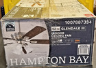 Hampton Bay Glendale Iii 52 In  Led Indoor Brushed Nickel Ceiling Fan With Light