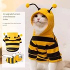 Small Dog Pet Halloween Cat Dog Hoodie Costume Bee Costume Festival Role Play